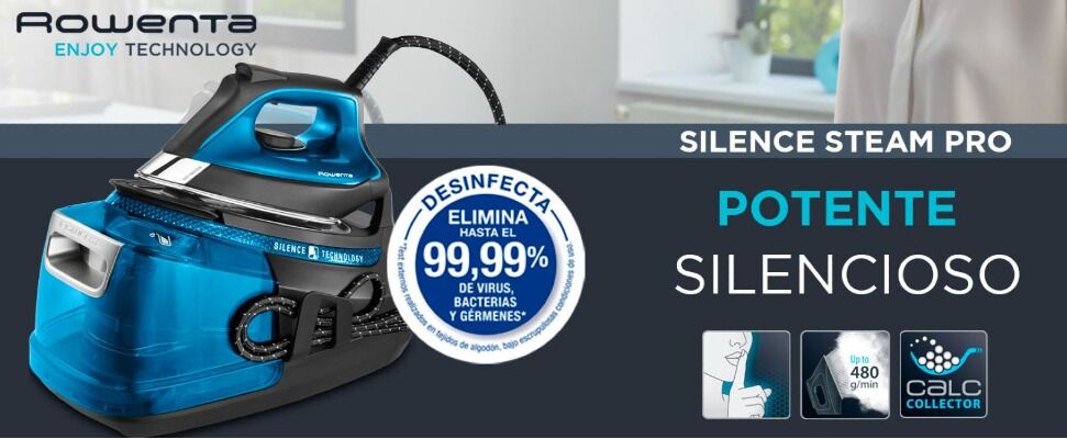  Rowenta Silence Vapor Pro DG9222 desinfecta hasta el 99% de las vacterias